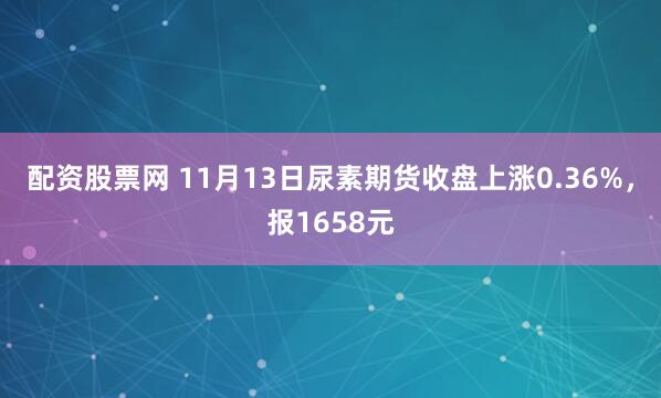 配资股票网 11月13日尿素期货收盘上涨0.36%,报1658元